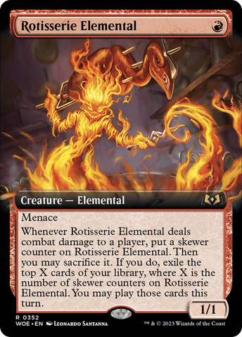 Rotisserie Elemental (Extended Art) [Wilds of Eldraine]