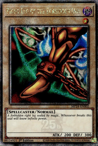 Right Leg of the Forbidden One [MP24-EN002] Quarter Century Secret Rare