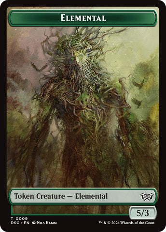 Elemental // Bird Double-Sided Token [Duskmourn: House of Horror Commander Tokens]