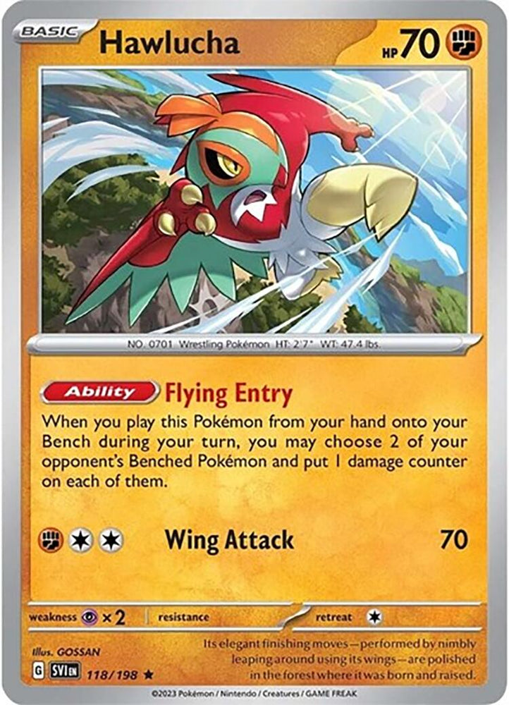 Hawlucha (118/198) (Theme Deck Exclusive) [Scarlet & Violet: Base Set]