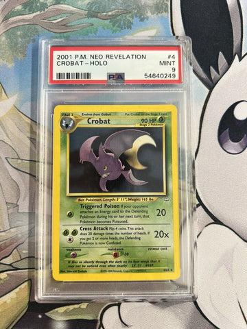 PSA Graded 9 Crobat, 2001 Pokémon Card Game, Neo Revelation Holo Rare