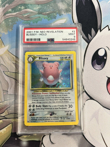 PSA Graded 9 Blissey, 2001 Pokémon Card Game, Neo Revelation Holo Rare