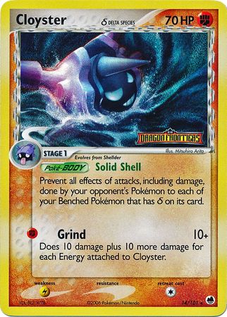 Cloyster (14/101) (Delta Species) (Stamped) [EX: Dragon Frontiers]