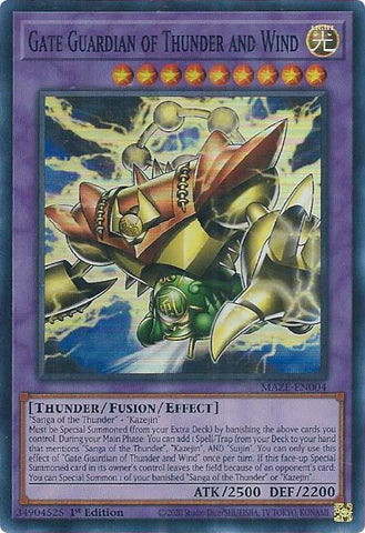 Gate Guardian of Thunder and Wind [MAZE-EN004] Super Rare