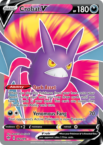 Crobat V (182/189) [Sword & Shield: Darkness Ablaze]